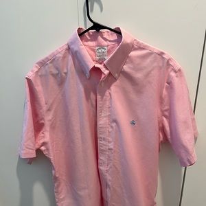 Brooks Brothers Pink Short Sleeve Collared Button Up